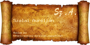 Szalai Aurélián névjegykártya
